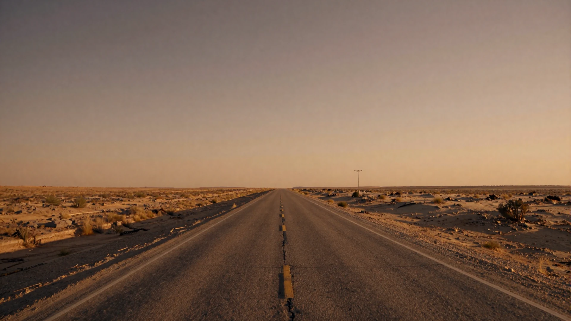 Long stretch of Interstate 10 in West Texas at golden hour - trucker dating Texas